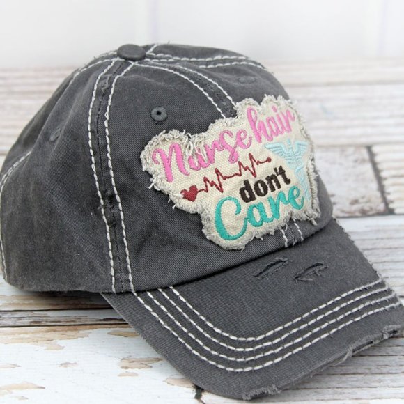 NWT Distressed Nurse Hair Cap - Picture 3 of 3